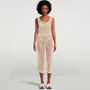 Zimmermann Cream Crochet Midi Dress